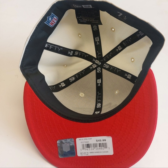 59Fifty New Era Size 7 1/4 Kansas City Chiefs Fitted Hat On Field Cap - Picture 6 of 7